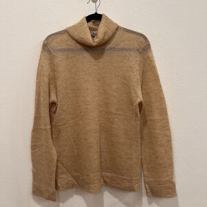 Brooks Brothers Vtg Turtleneck Brown Kid Mohair Wool Sweater Women’s Large